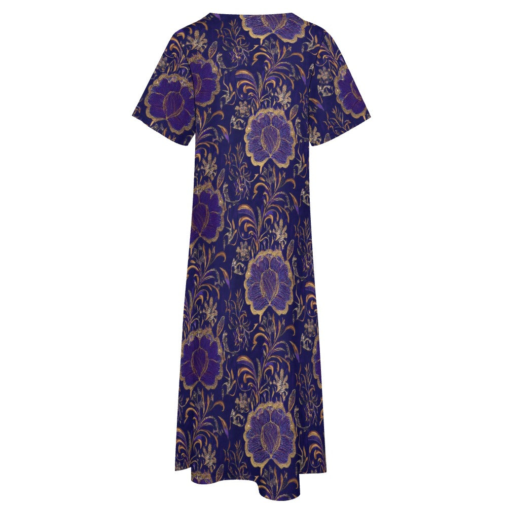 7-point sleeve dress Inkedjoy