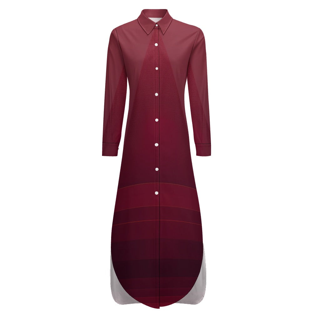 Long Sleeve Shirt Dress Inkedjoy
