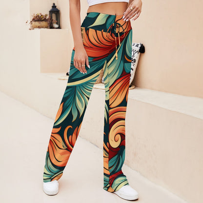 Straight Lace-Up Pants