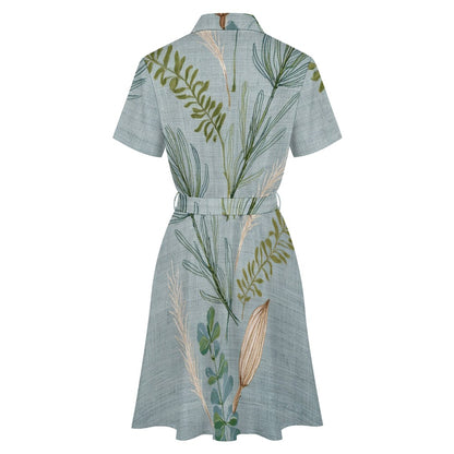 Short-sleeved collared dress