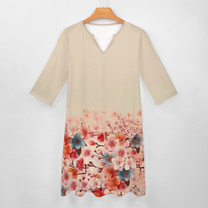 7-point sleeve dress