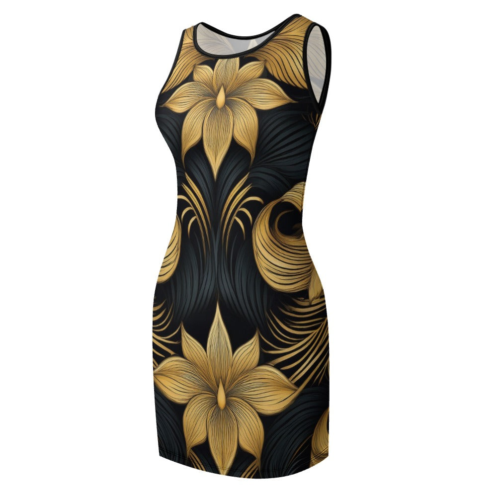Slim Fit Sleeveless Dress Inkedjoy