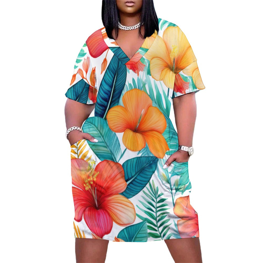 Loose pocket dress Inkedjoy