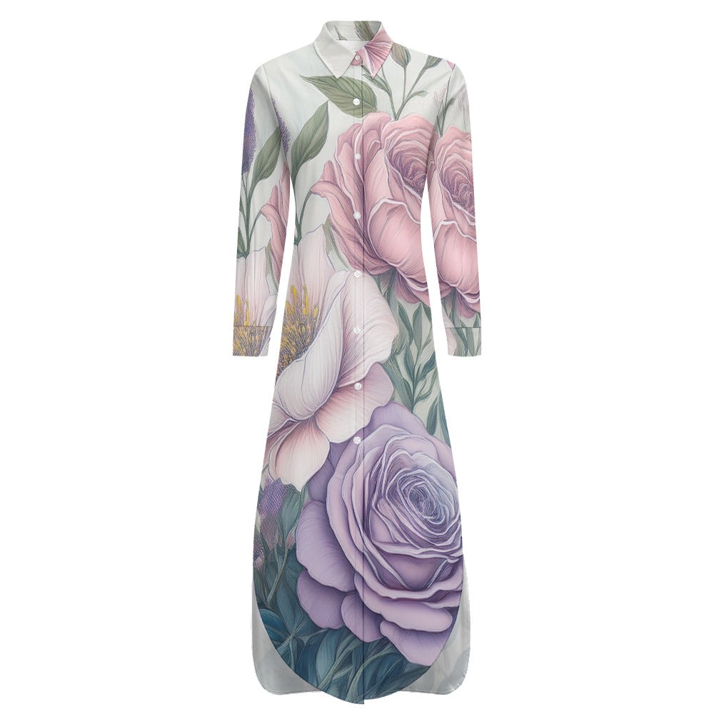 Long Sleeve Shirt Dress Inkedjoy