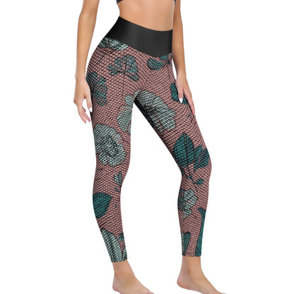 Honeycomb pattern leggings