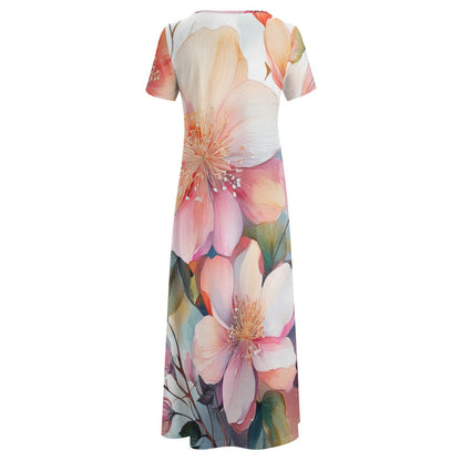 Blossom Short Sleeve Dress (No Pockets) Inkedjoy