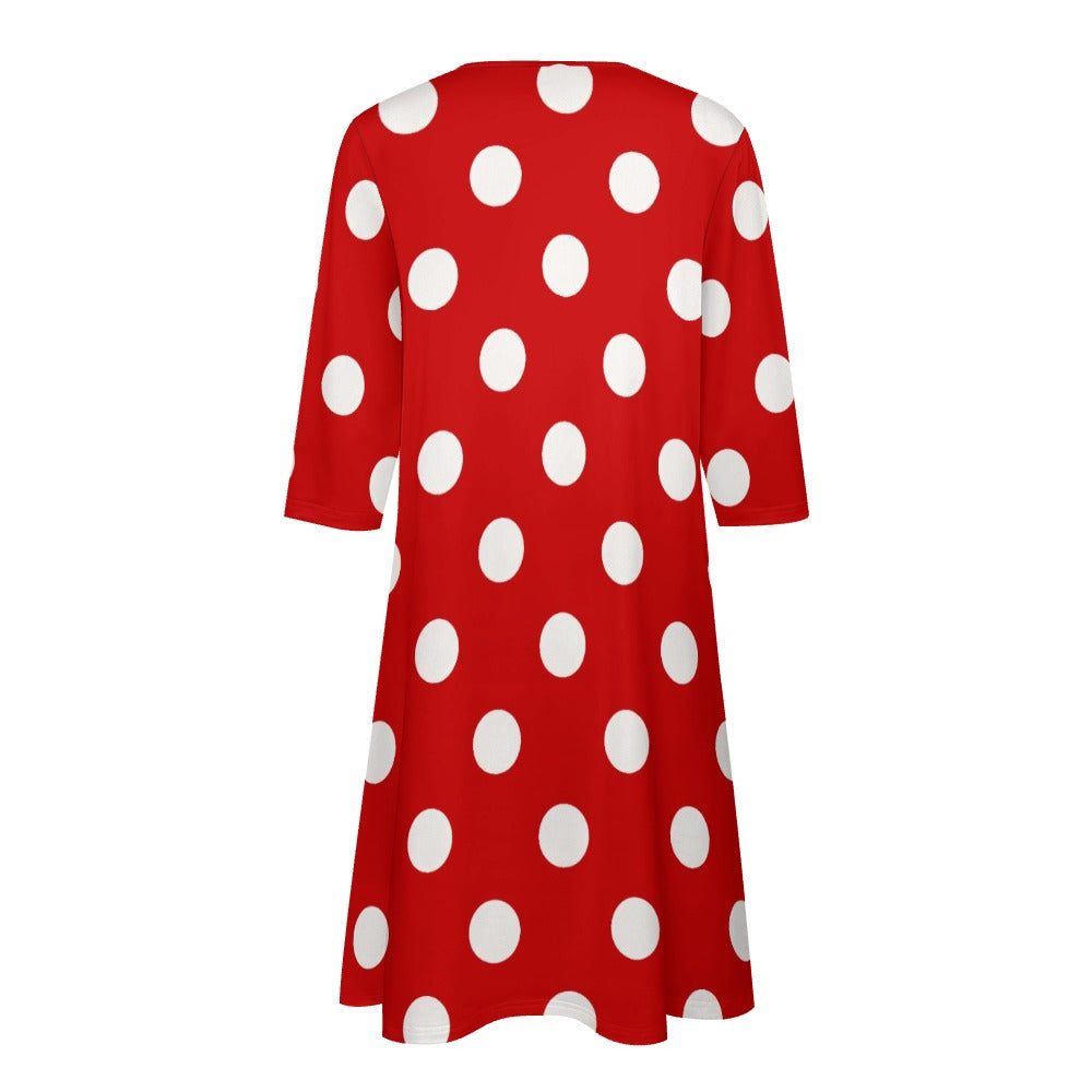 7-point sleeve dress