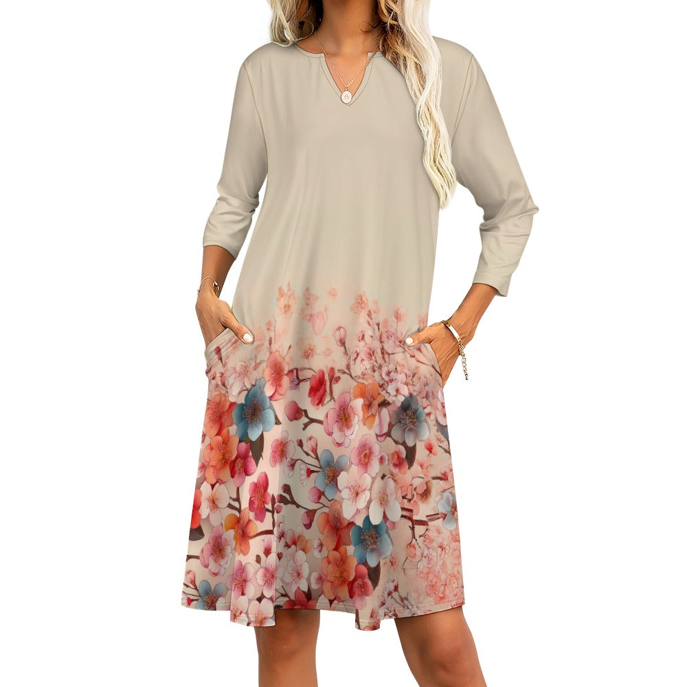 7-point sleeve dress
