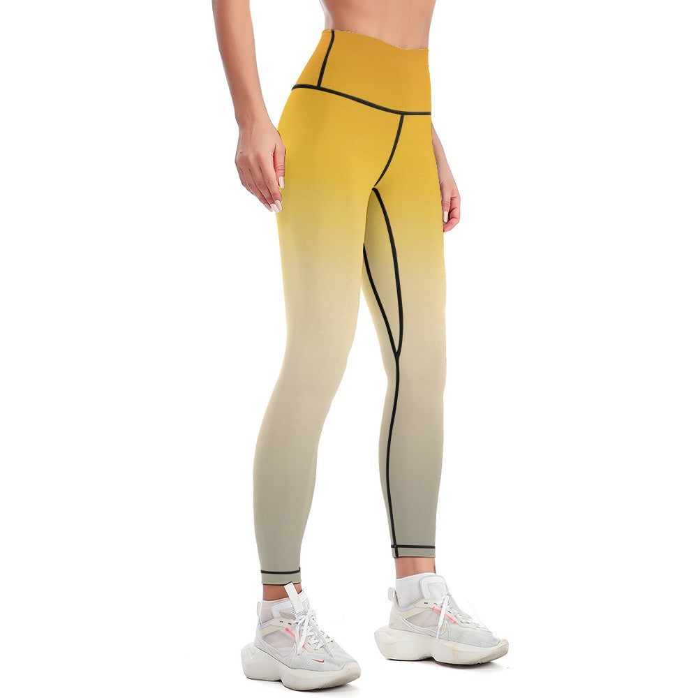 Yellow Sports Yoga Pants