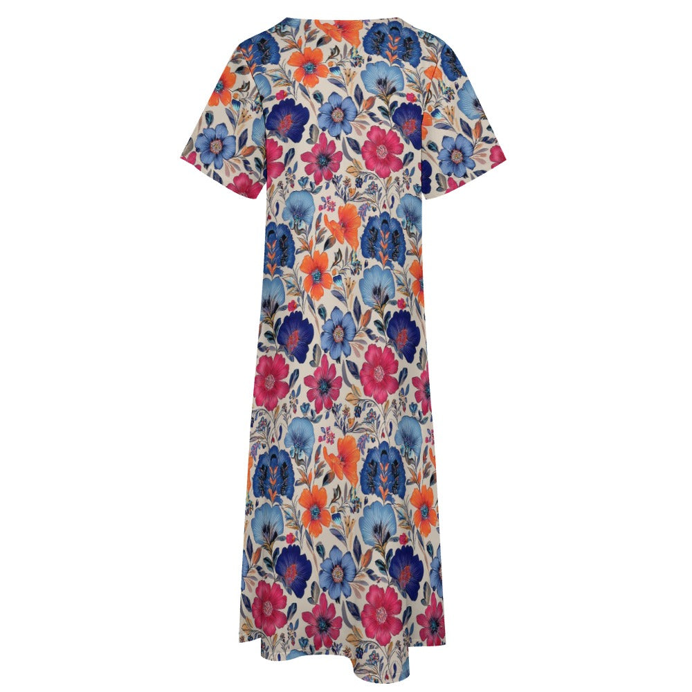 7-point sleeve dress Inkedjoy