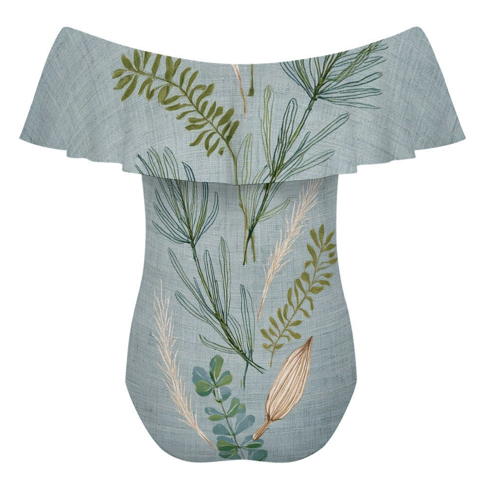 Off-Shoulder One-Piece Swimsuit