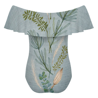Off-Shoulder One-Piece Swimsuit