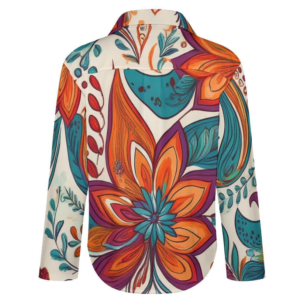 Cropped hem shirt Inkedjoy