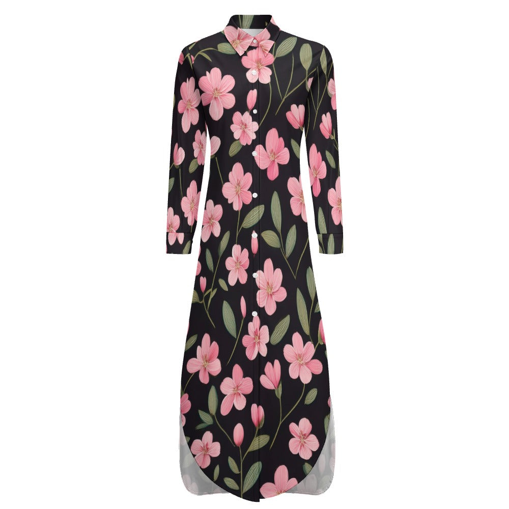 Long Sleeve Shirt Dress Inkedjoy