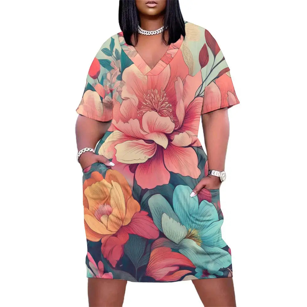 Loose Pocket Dress Inkedjoy