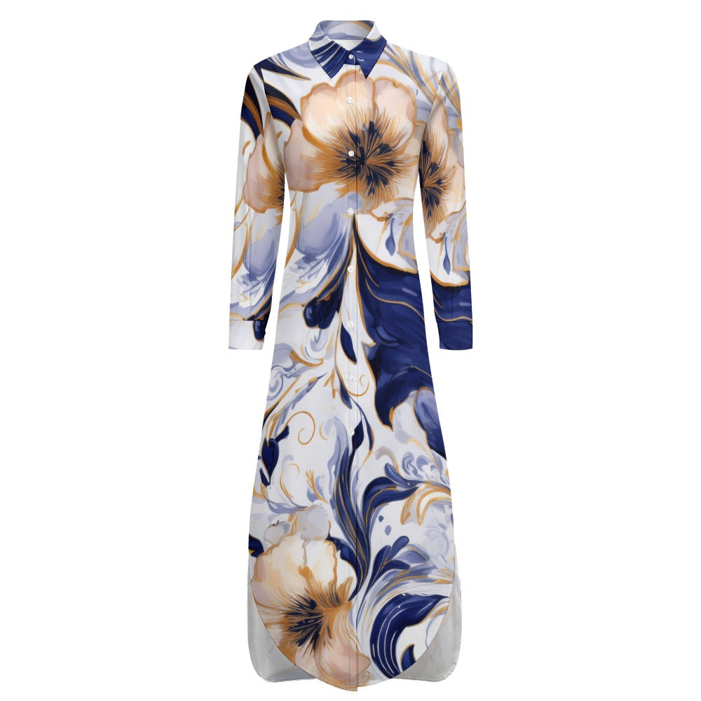 Long Sleeve Shirt Dress Inkedjoy