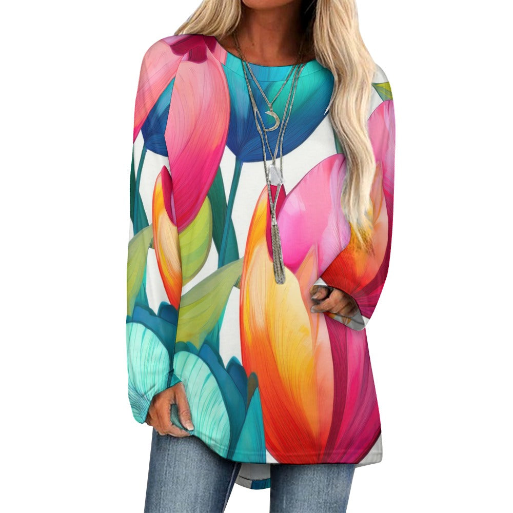 Crew Neck Long Sleeve T-Shirt Inkedjoy