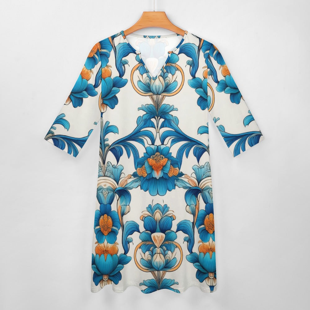7-point sleeve dress