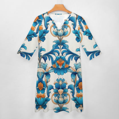 7-point sleeve dress