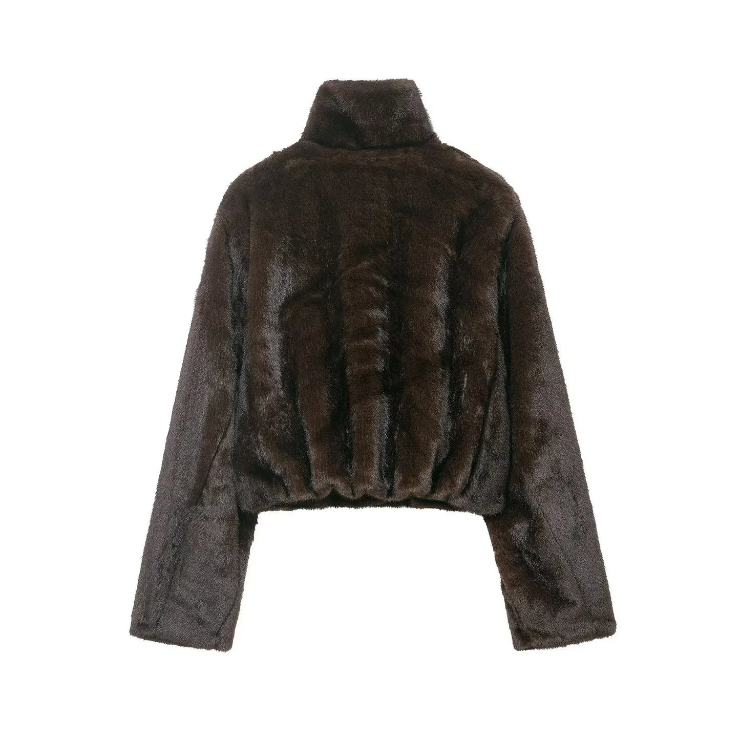 Artificial fur short jacket women's coat - London Look