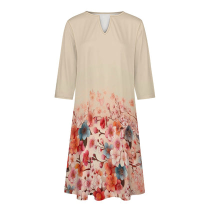 7-point sleeve dress