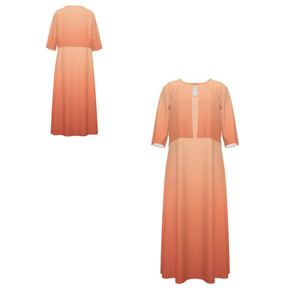 Custom Women's Two-piece Set(Coat & Long Dress)