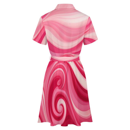 Short-sleeved collared dress