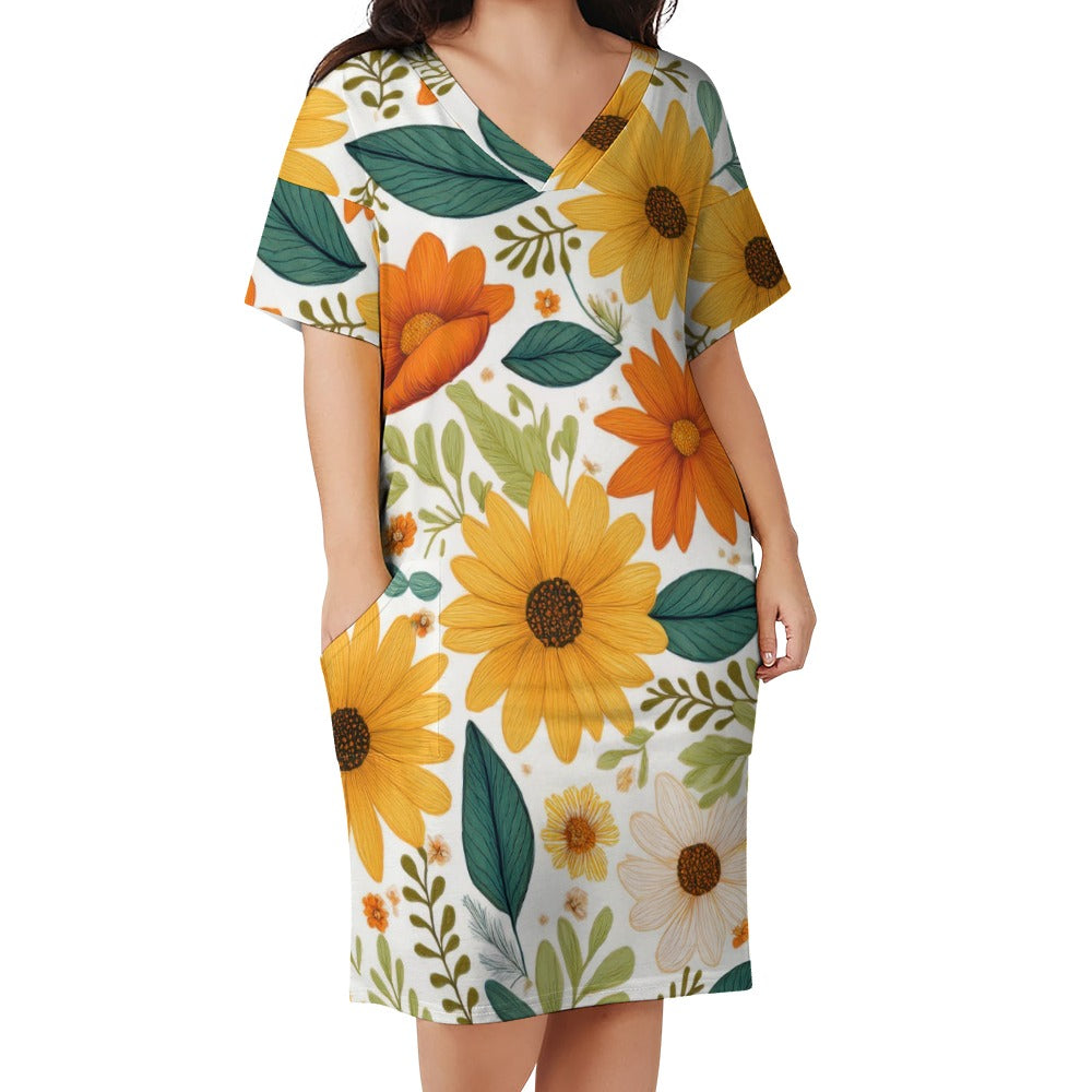 Loose pocket dress Inkedjoy