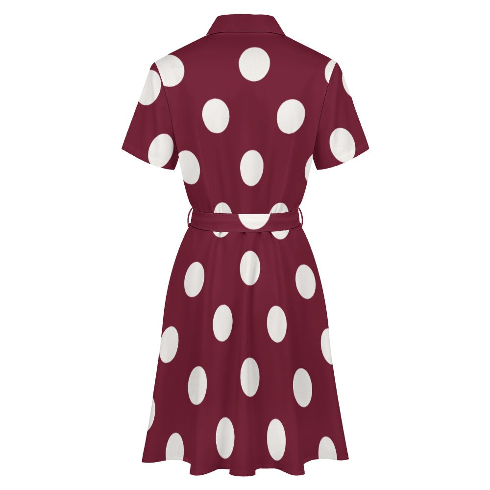 Short-sleeved collared dress