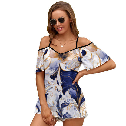 Off Shoulder Short Sleeve Top Inkedjoy