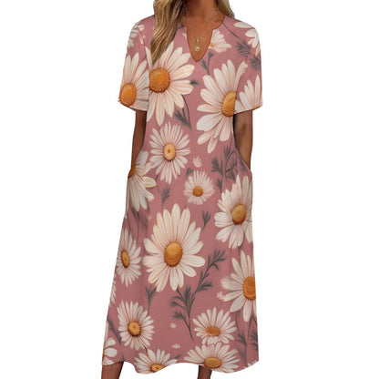 7-point sleeve dress Inkedjoy
