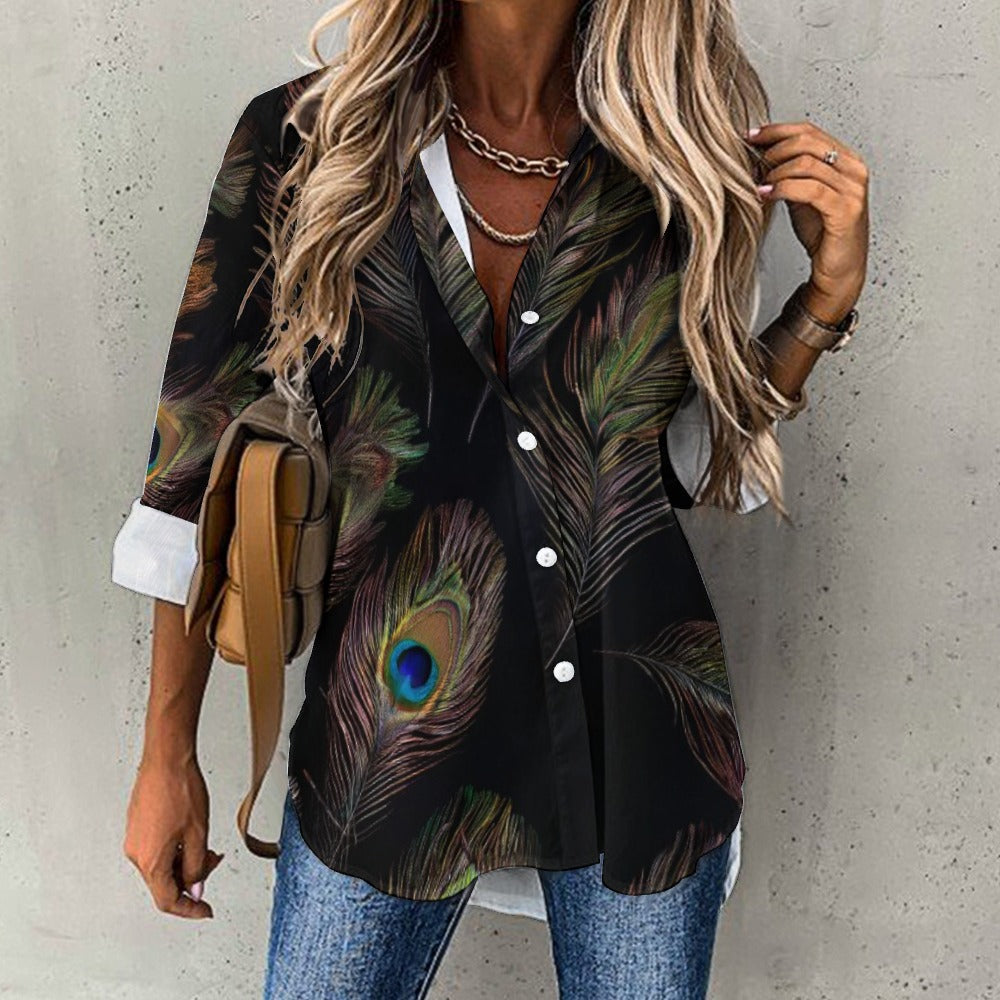Cropped hem shirt Inkedjoy