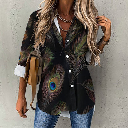 Cropped hem shirt Inkedjoy
