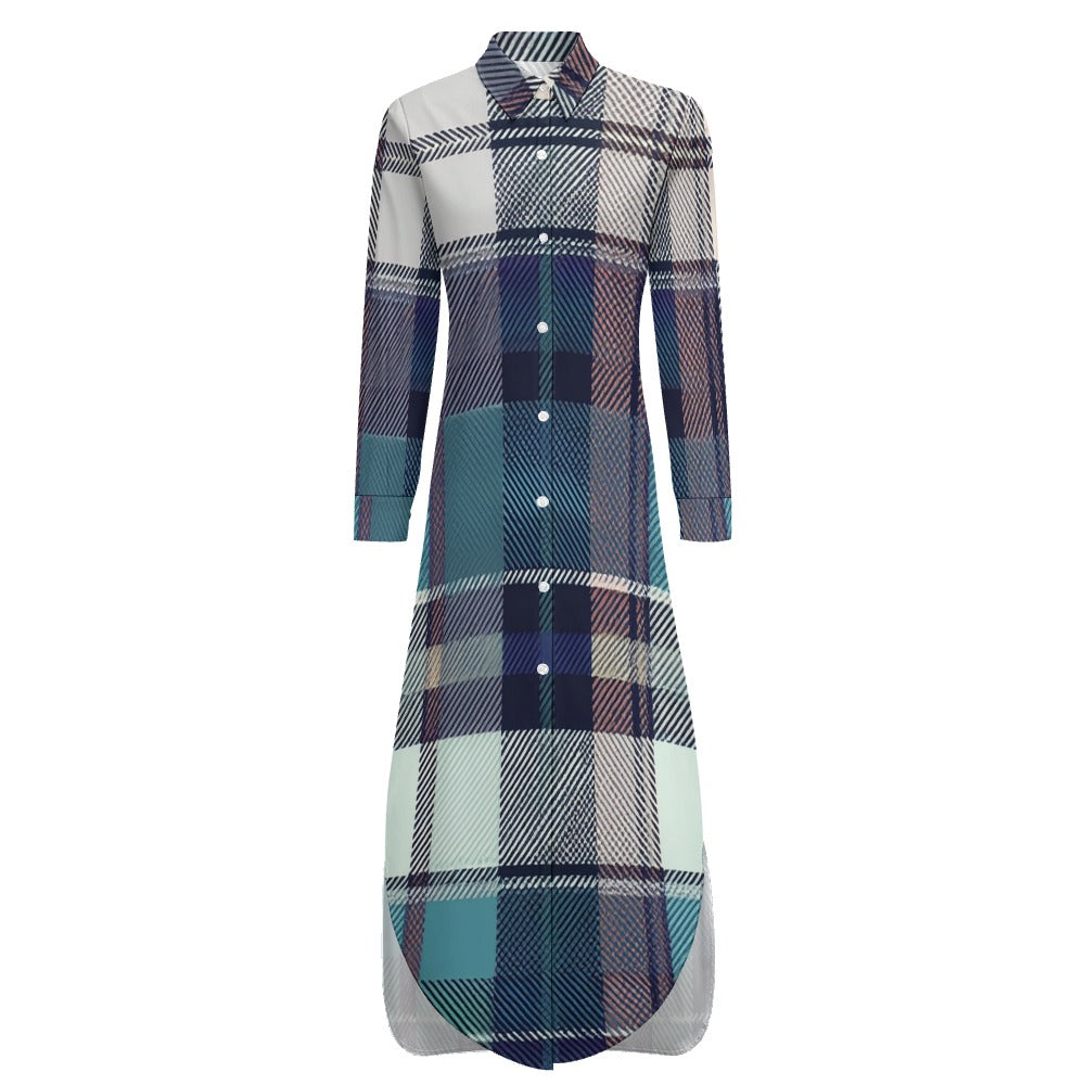 Long Sleeve Shirt Dress Inkedjoy