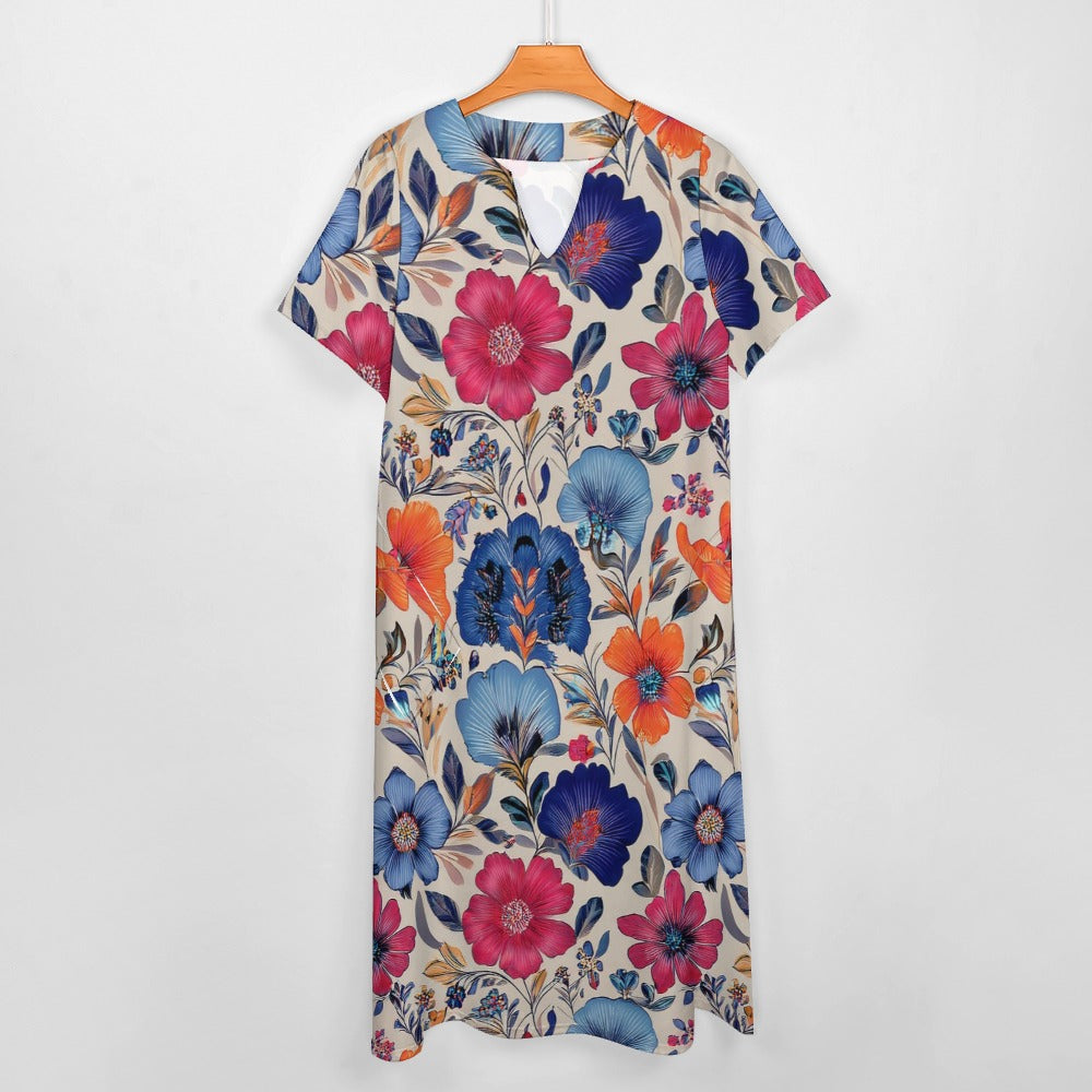7-point sleeve dress Inkedjoy