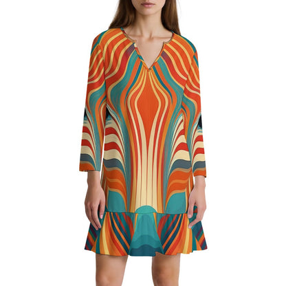 Long-Sleeved Dress Inkedjoy
