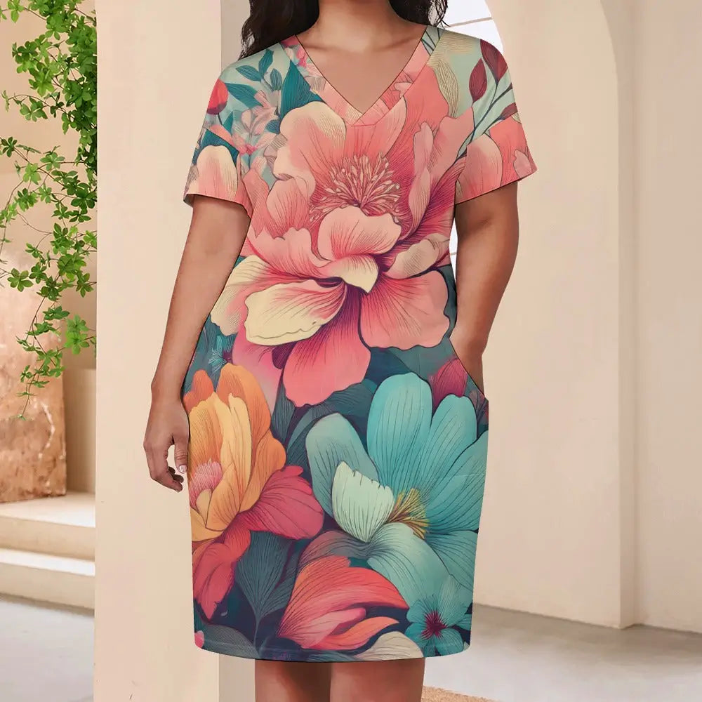 Loose Pocket Dress Inkedjoy
