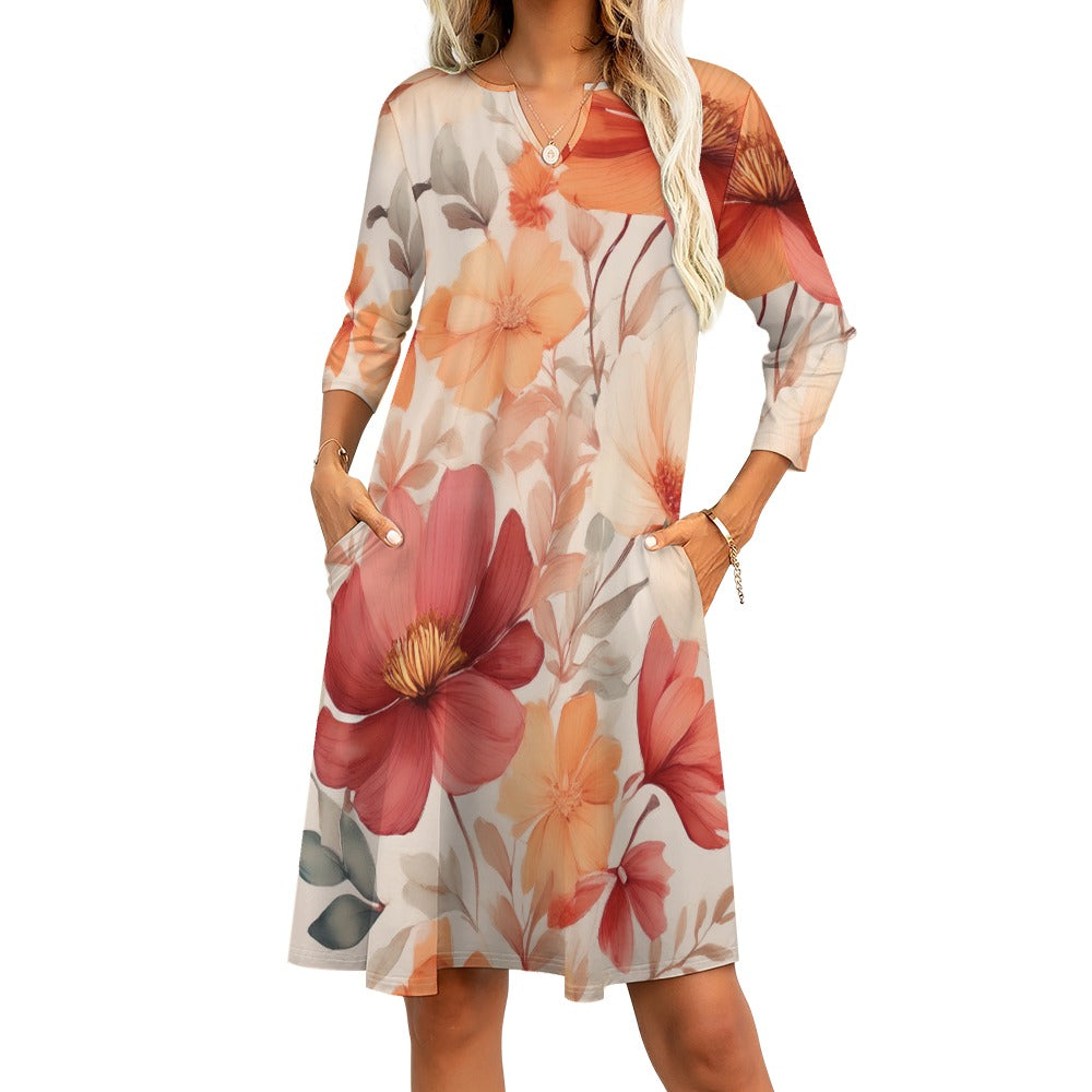 7-point sleeve dress