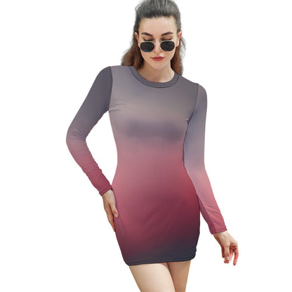 Long Sleeve Skinny Dress Inkedjoy