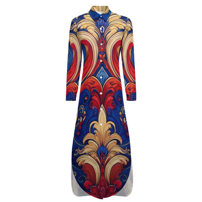 Long Sleeve Shirt Dress Inkedjoy
