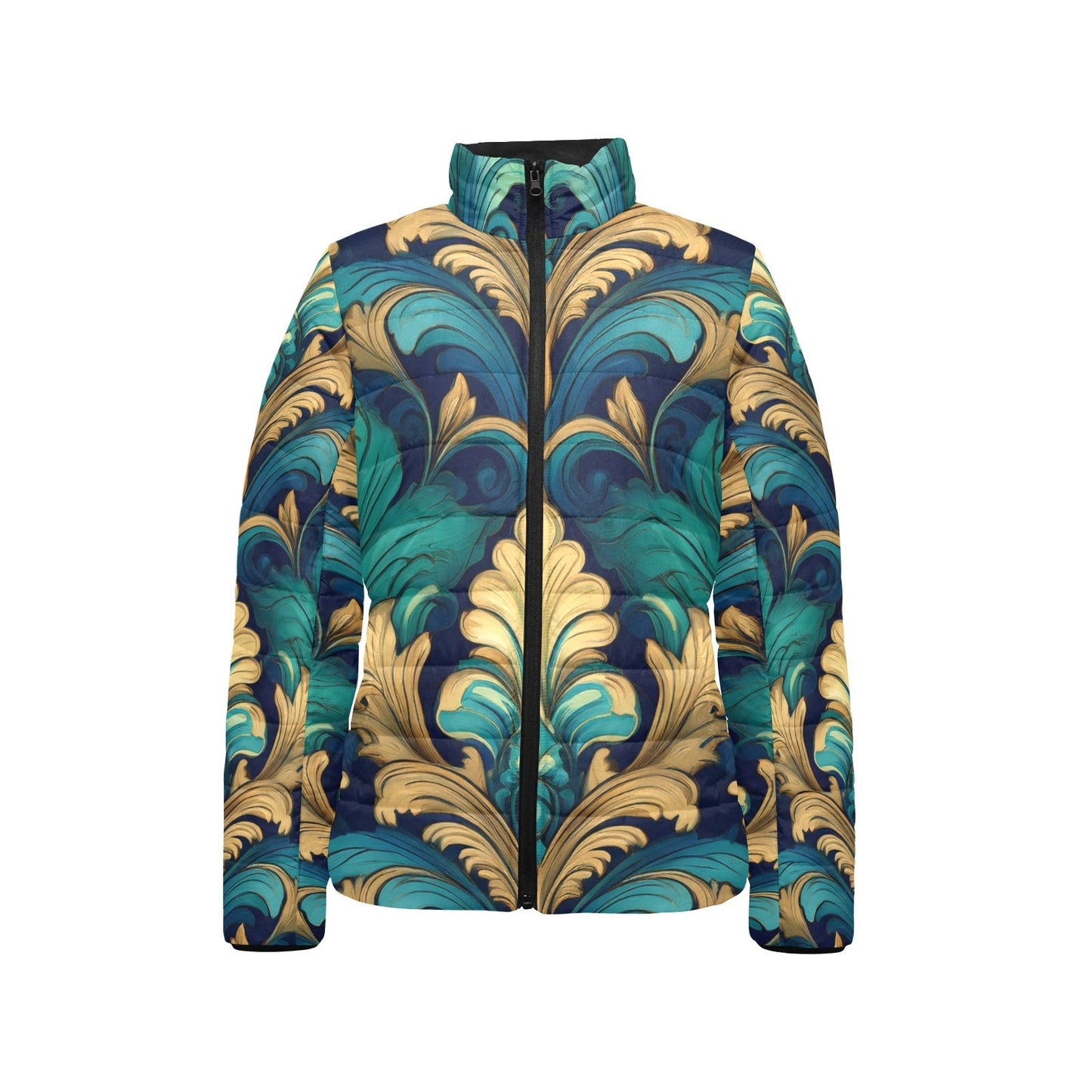 Stand collar padded jacket Inkedjoy