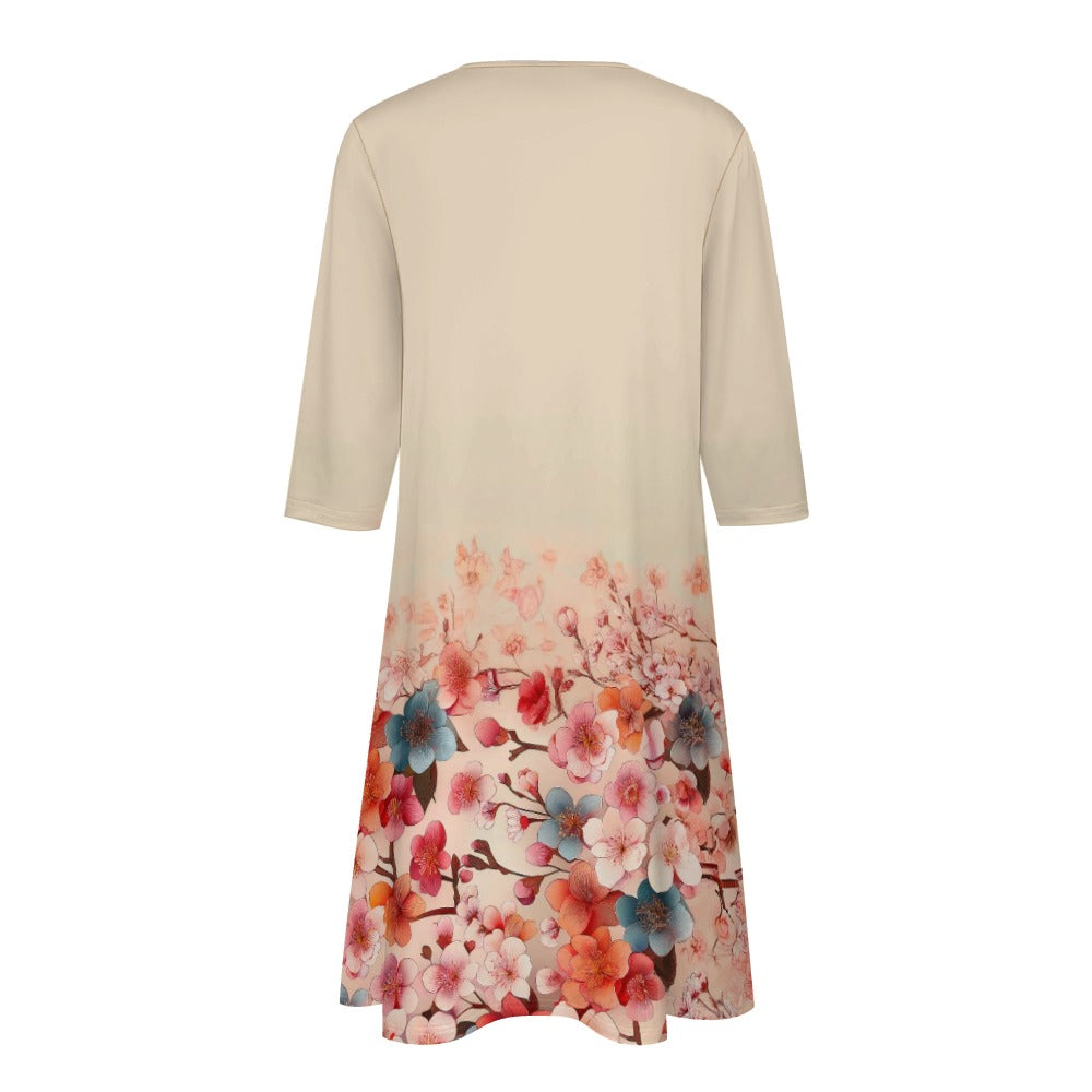 7-point sleeve dress