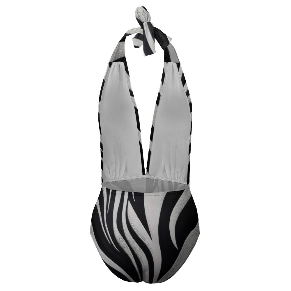 Ladies Halter One Piece Bikini Swimsuit