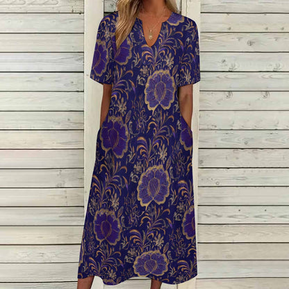 7-point sleeve dress Inkedjoy