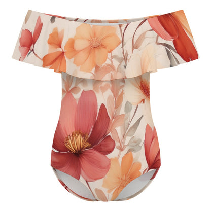 Off-Shoulder One-Piece Swimsuit