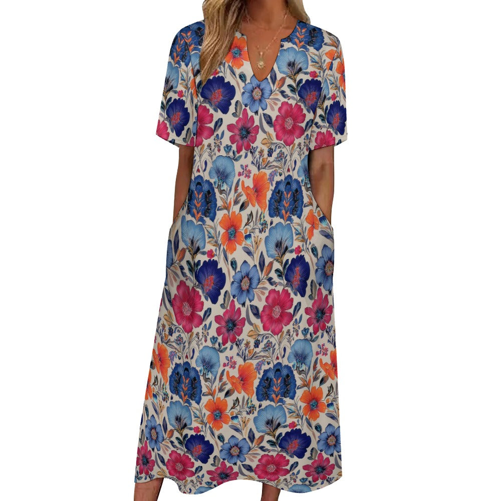 7-point sleeve dress Inkedjoy