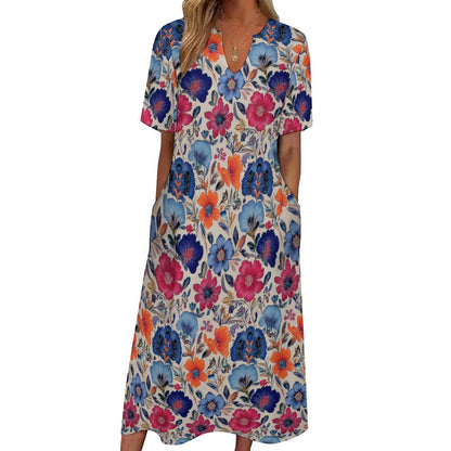 7-point sleeve dress Inkedjoy