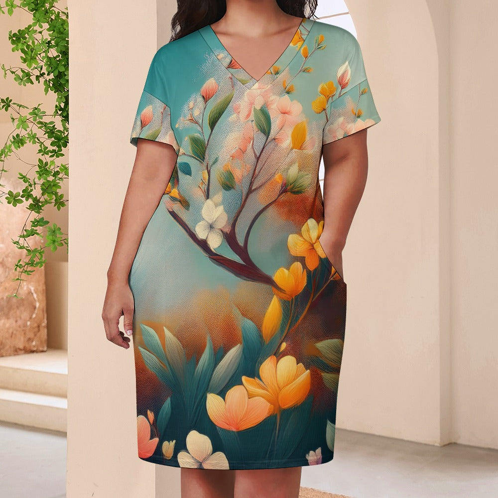 Loose pocket dress Inkedjoy