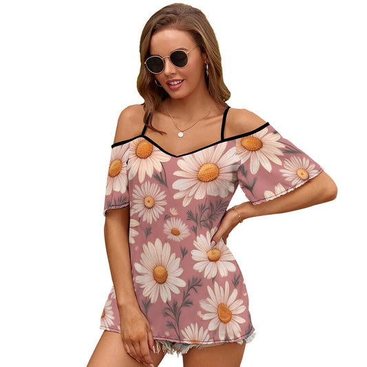 Off Shoulder Short Sleeve Top Inkedjoy