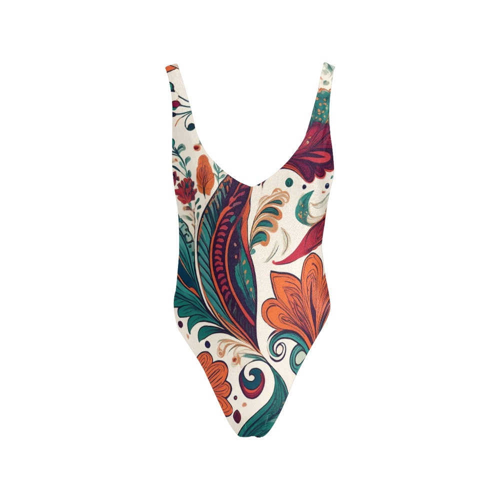 Strapped Backless Swimsuit Inkedjoy